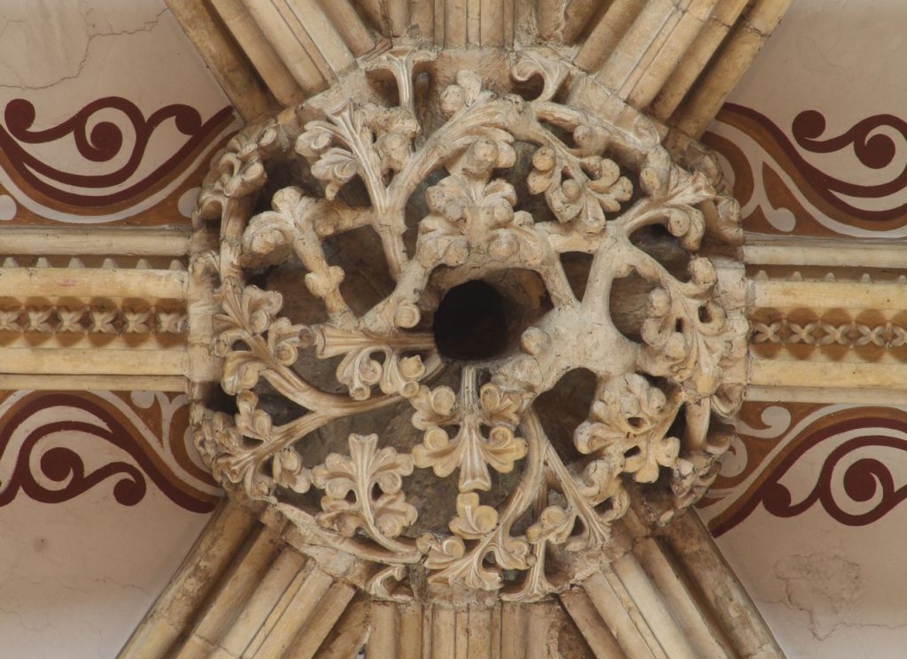 Image of boss in the nave high vaults at Lincoln Cathedral
