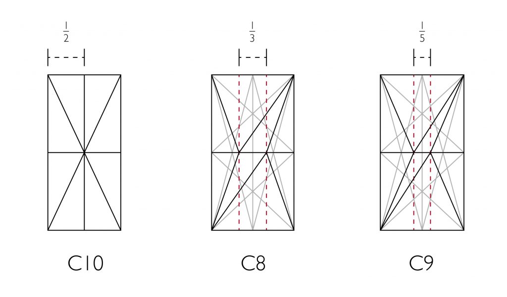 Image of the design process for generating proportions using the starcut in St Hugh's Choir at Lincoln