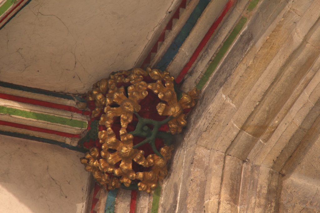 Image of wall rib boss in the Lady Chapel at Wells Cathedral