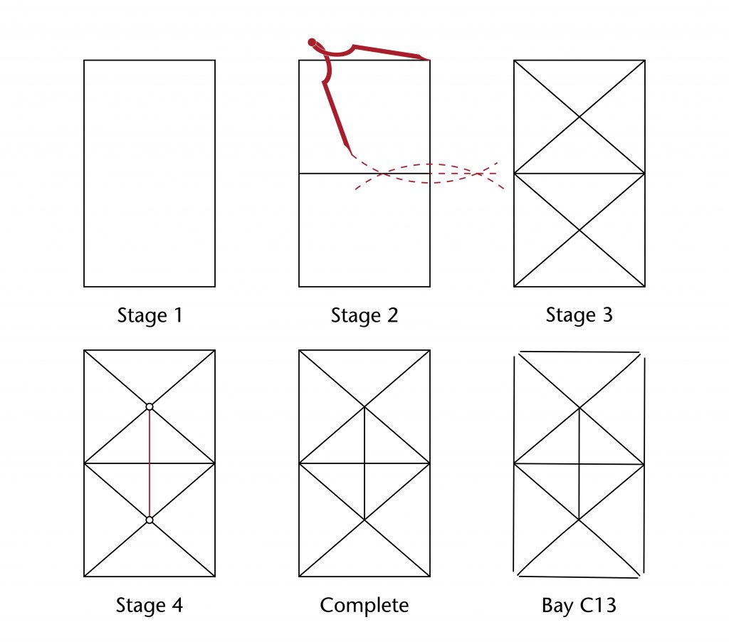 Image of step-by-step design process for the nave vaults at Ottery St Mary