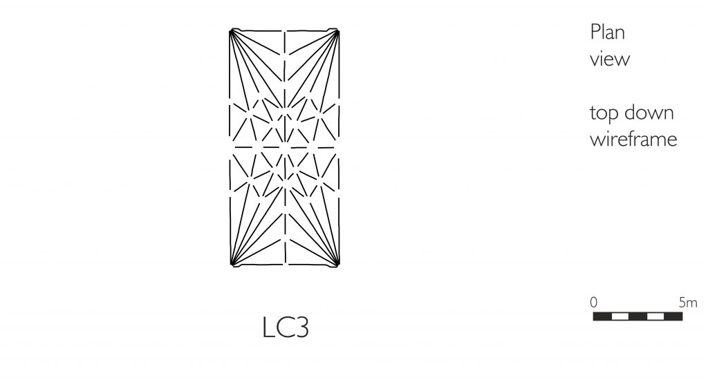 Plan view of wireframe model of the Lady Chapel at Ely Cathedral