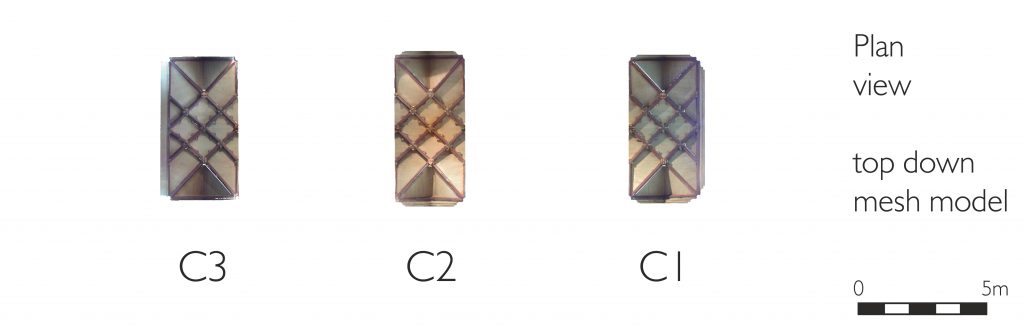  Plan view of mesh model of the Lady Chapel at Ottery St Mary 