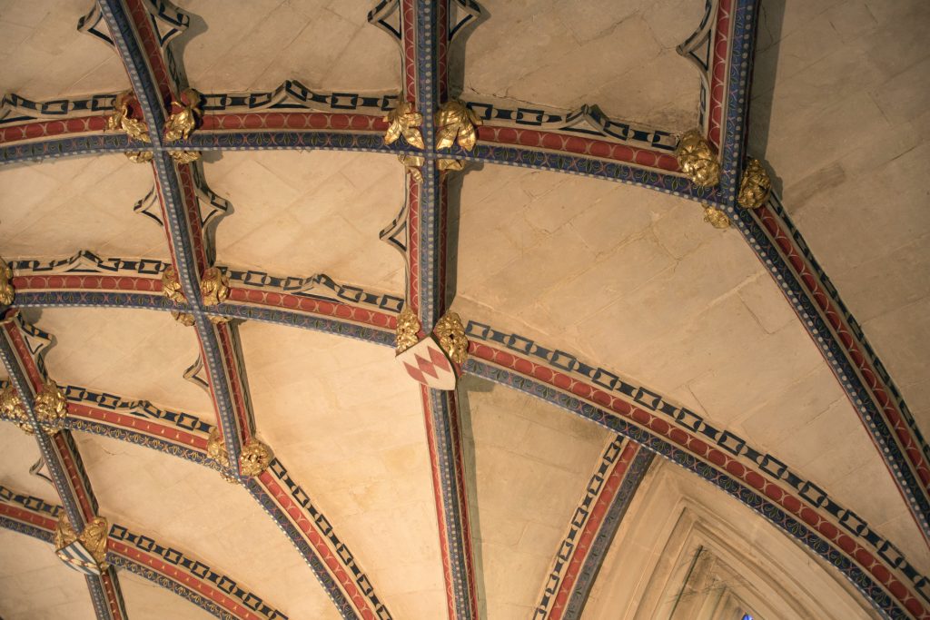 Image of ribs and bosses in the Lady Chapel at Ottery St Mary