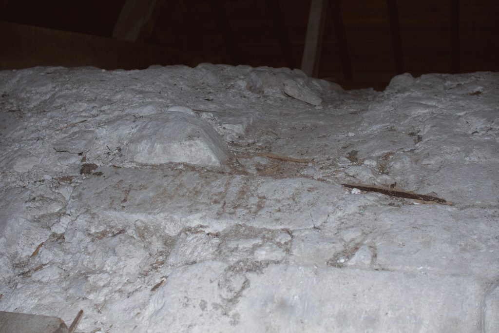 Image of Rubble and mortar infill layer above vaulting at Ottery St Mary