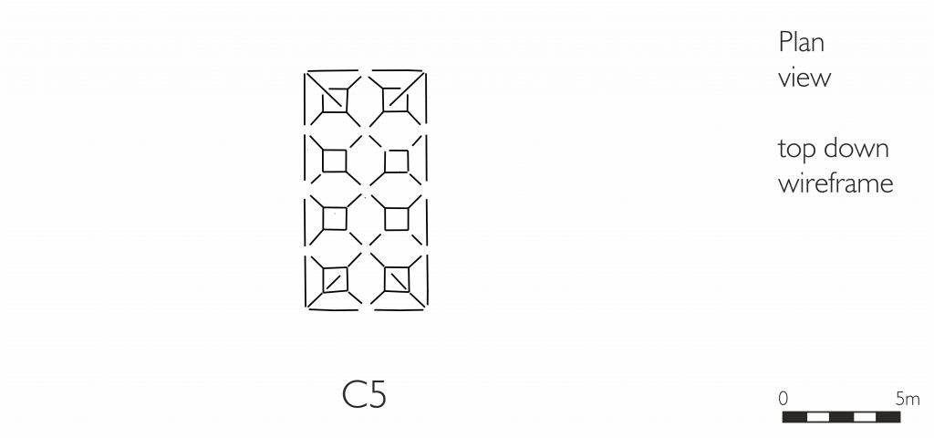  Plan view of wireframe model of choir at Wells Cathedral