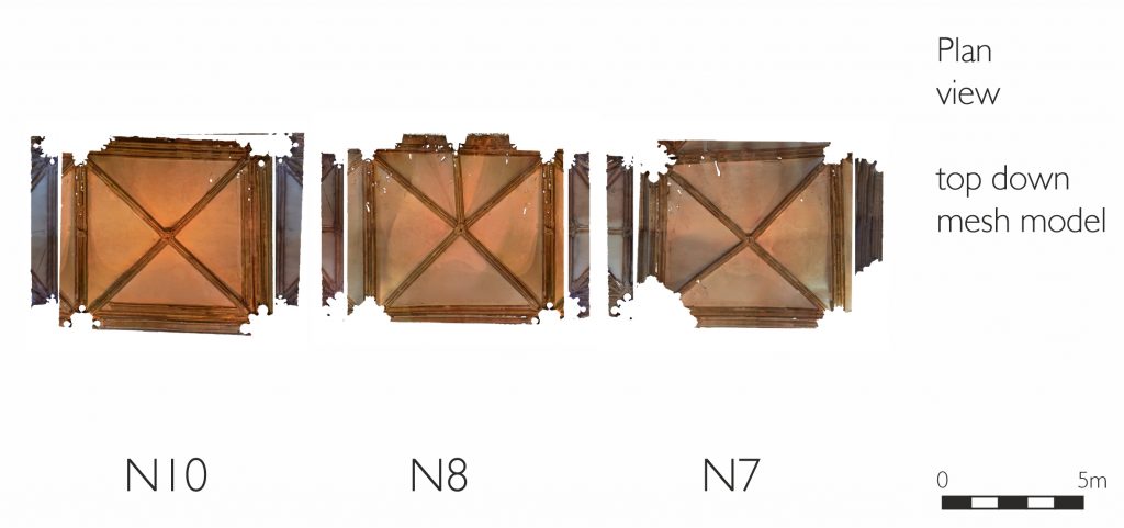 Plan view of mesh model of St Hugh’s Choir aisles at Lincoln Cathedral