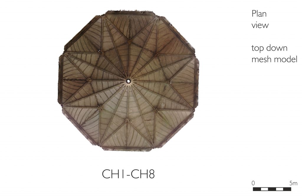  Plan view of mesh model of chapter house at Westminster Abbey 