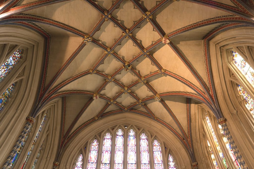 Image of the vault in the Lady Chapel at Ottery St Mary, looking east