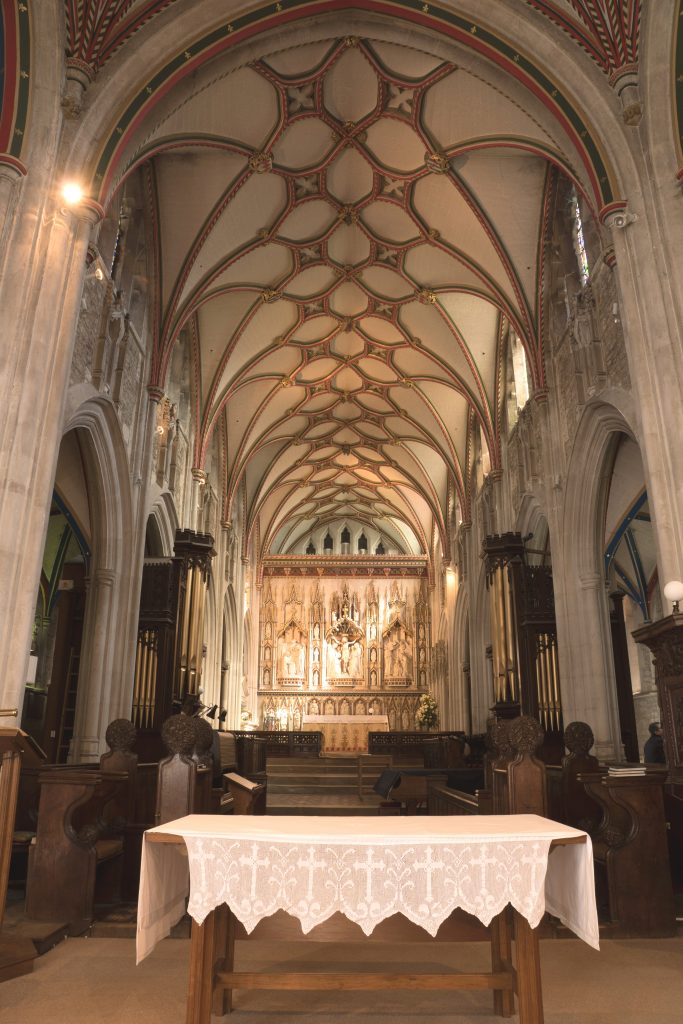 Image of the choir at Ottery St Mary, looking east