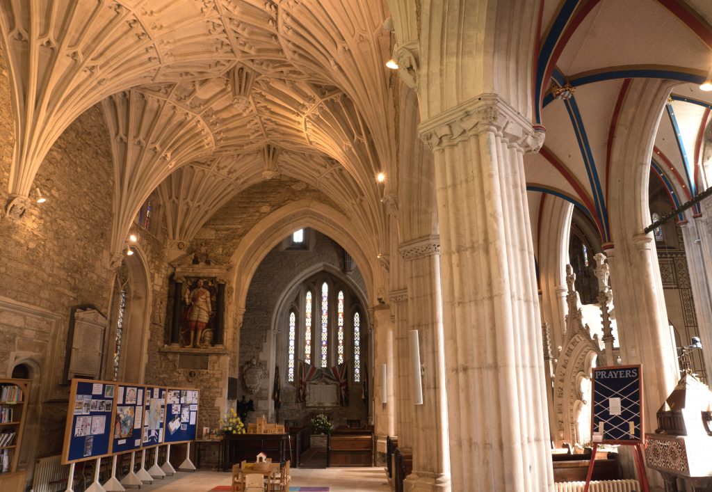 Image of the Dorset aisle at Ottery St Mary, looking east