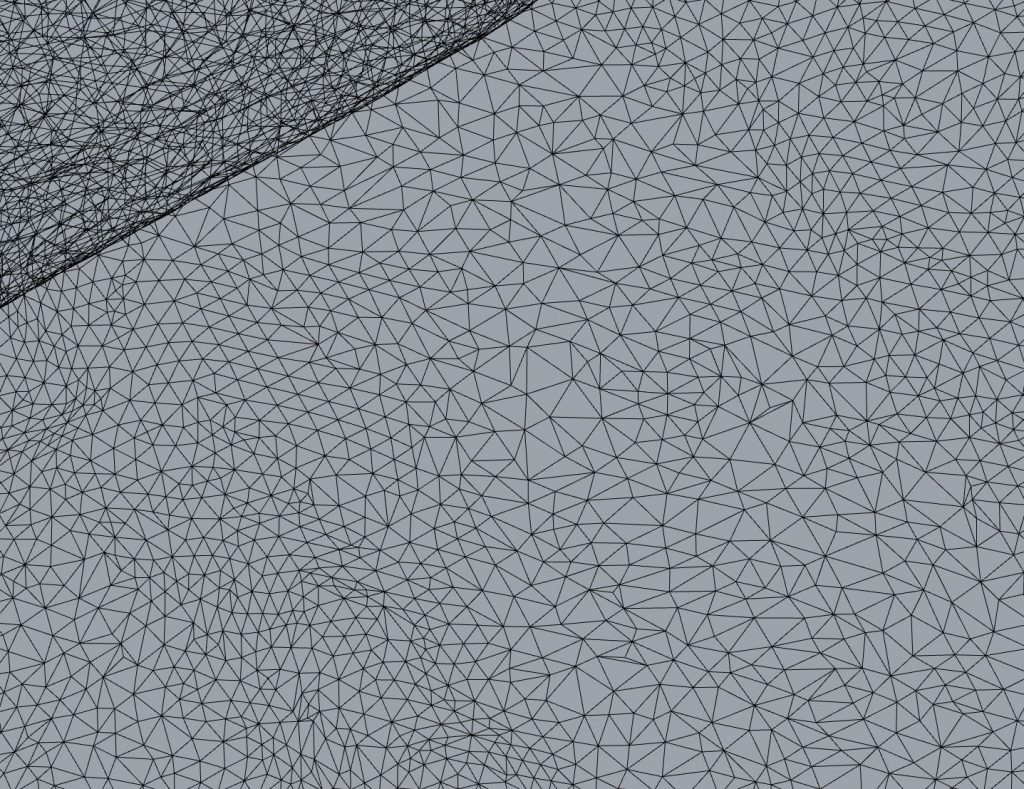 Detail of mesh model of Norton Priory