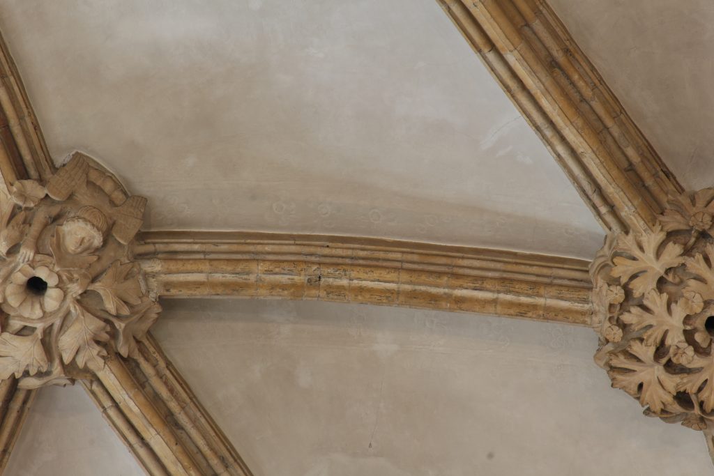 Image of rib mouldings in the east crossing at Lincoln Cathedral