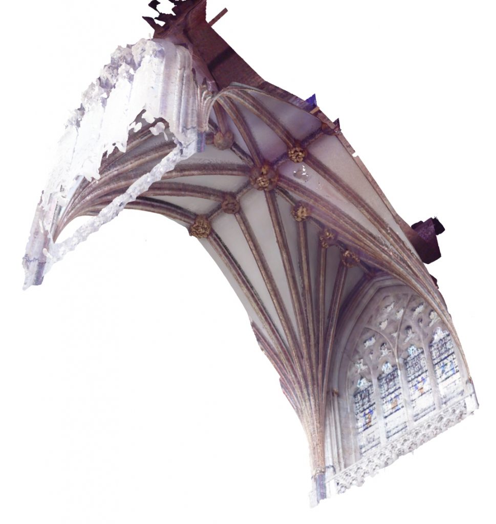 Image of mesh model of the choir vault at Exeter Cathedral