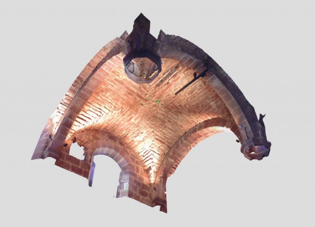 Image of mesh model of West Range at Norton Priory