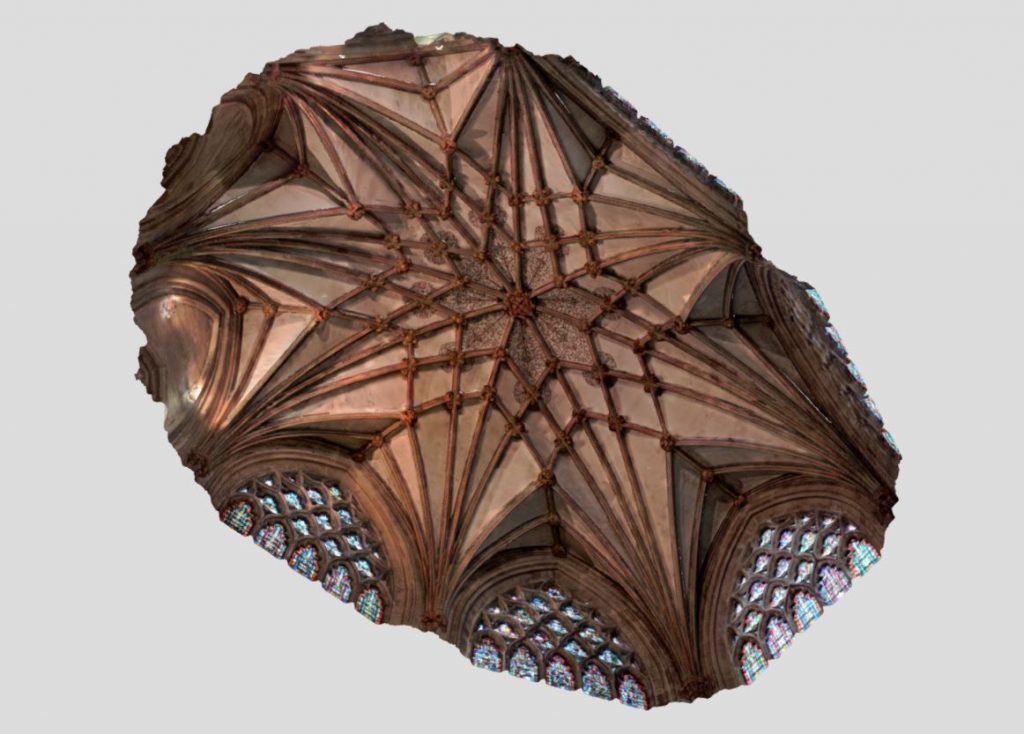 Image of mesh model of Lady Chapel at Wells Cathedral