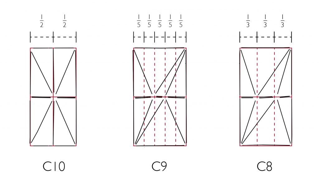 Image of proportional systems in vault plans of St Hugh's Choir at Lincoln